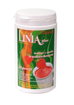 Linia Plus Koktajl odchudzający o smaku truskawkowym 600 g (20 porcji)